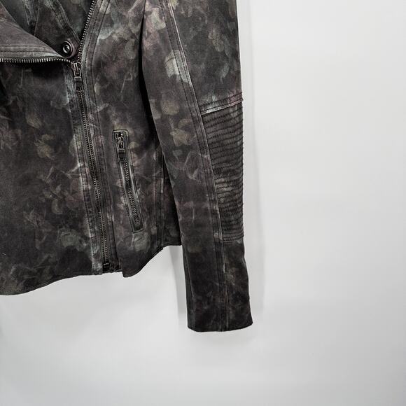 MARRAKECH Marni Asymmetrical Zip Suede Jacket in Antique Faded Floral // XS - Picture 7 of 11